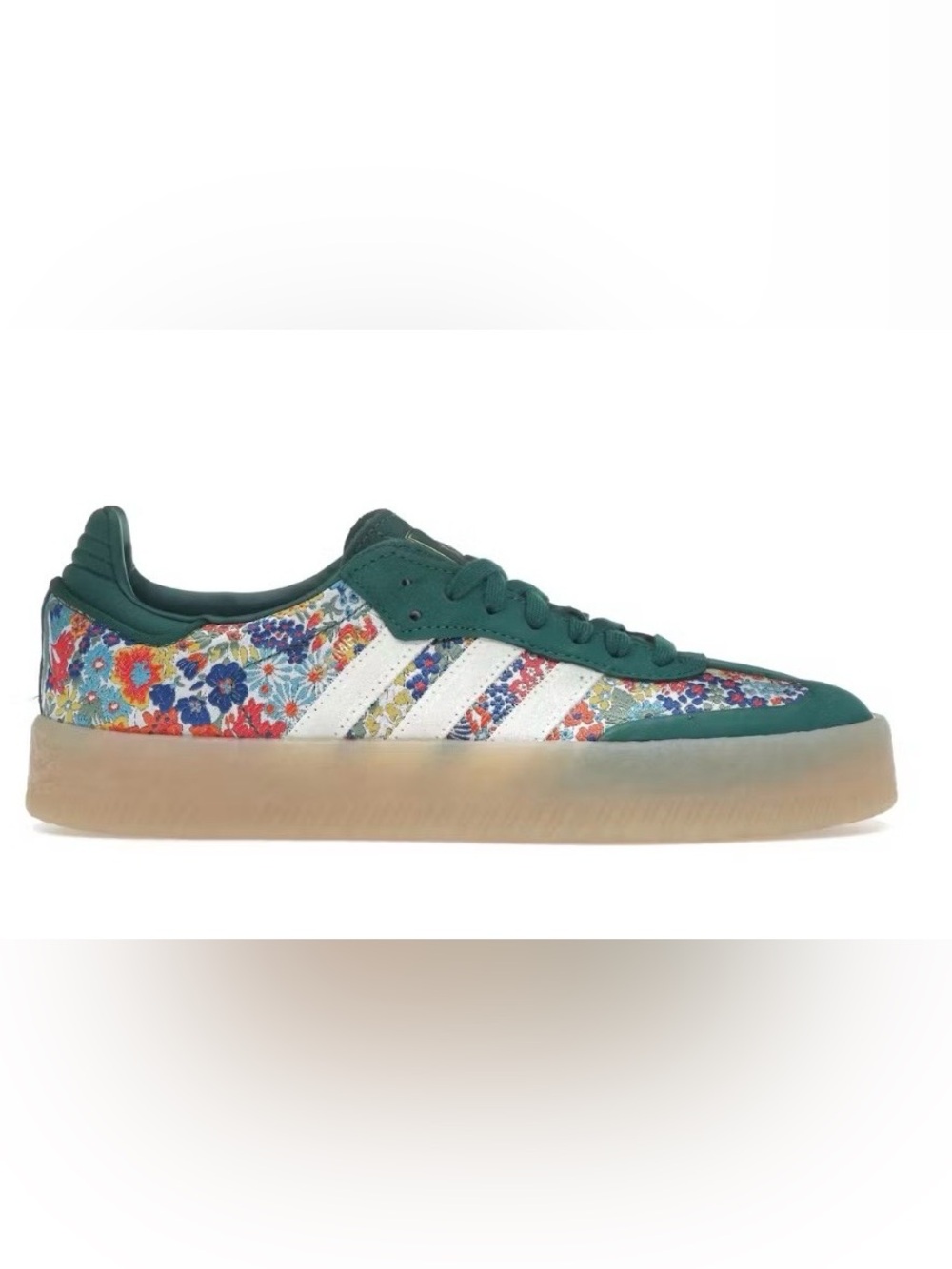 Women’s Adidas Sambae Liberty London Collegiate Floral Green Size 7.5 New